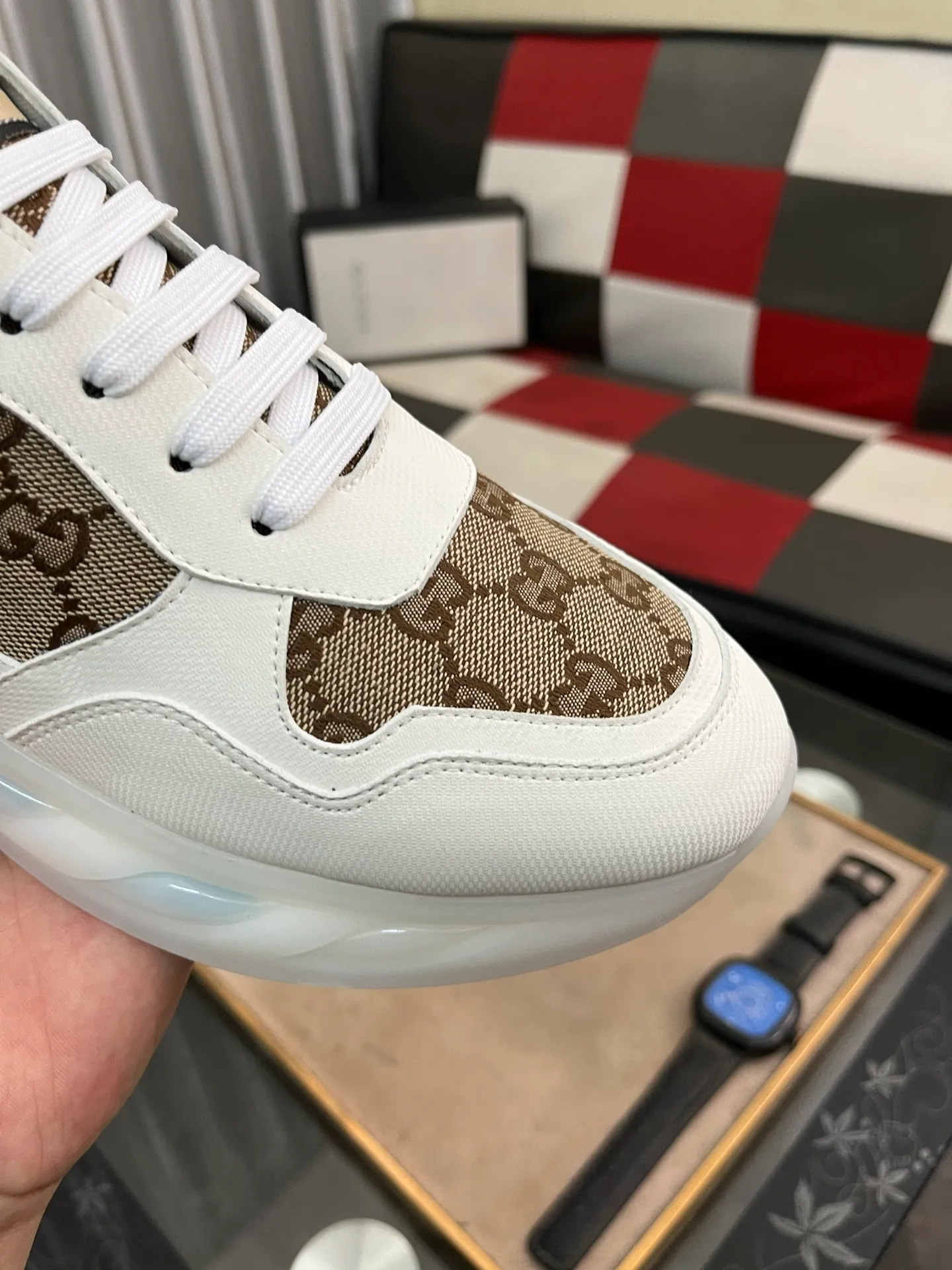 Men's shoes 💰440⌚️⌚️[GUCCI] The latest trendy men's casual shoes, the fabric is made of embossed cowhide imported from Italy, comfortable sheepskin lining + feet, the original outsole is wear-resistant and non-slip, high-level version, size: 38-442️⃣Colors available